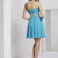 A-Line/Princess Spaghetti Straps Sleeveless Rhinestone Short Chiffon Homecoming Dresses DEP0008512