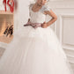 Ball Gown Straps Sleeveless Sash/Ribbon/Belt Tulle Floor-Length Flower Girl Dresses DEP0007553