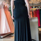 Sheath/Column Sweetheart Sleeveless Applique Floor-Length Chiffon Plus Size Dresses DEP0003635
