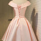 A-Line/Princess V-neck Sleeveless Sash/Ribbon/Belt Satin Short/Mini Dresses DEP0008080
