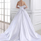 Ball Gown Beading Strapless Sleeveless Long Satin Wedding Dresses DEP0006861
