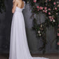 A-Line/Princess One-Shoulder Sleeveless Hand-Made Flower Ruffles Long Chiffon Wedding Dresses DEP0006989
