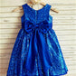 A-line/Princess Scoop Sleeveless Bowknot Tea-Length Sequins Flower Girl Dresses DEP0007759