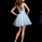 A-Line/Princess Scoop Sleeveless Beading Short Elastic Woven Satin Homecoming Dresses DEP0008444
