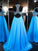 A-Line/Princess Jewel Sleeveless Sweep/Brush Train Beading Tulle Dresses DEP0001718