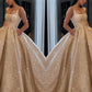 Ball Gown Ruffles Square Sleeveless Floor-Length Dresses DEP0001414