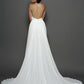 A-Line/Princess High Neck Lace Sleeveless Long Chiffon Wedding Dresses DEP0006617
