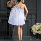 A-Line/Princess One-Shoulder Sequin Sleeveless Short Chiffon Mother of the Bride Dresses DEP0007250