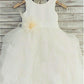 Ball Gown Sleeveless Scoop Hand-made Flower Floor-Length Organza Flower Girl Dresses DEP0007636
