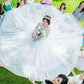 Ball Gown Tulle Long Sleeves Bateau Court Train Wedding Dresses DEP0006411