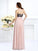 A-Line/Princess Sweetheart Lace Sleeveless Long Chiffon Dresses DEP0003896