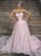 A-Line/Princess Satin Ruffles Sweetheart Sleeveless Sweep/Brush Train Wedding Dresses DEP0006505