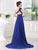 A-Line/Princess One-shoulder Sleeveless Pleats Long Chiffon Dresses DEP0004461