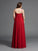 A-Line/Princess Spaghetti Straps Beading Sleeveless Long Chiffon Plus Size Dresses DEP0002460