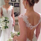 Trumpet/Mermaid Sleeveless Sweep/Brush Train V-neck Lace Wedding Dresses DEP0006110