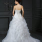 Ball Gown Strapless Beading Sleeveless Long Organza Wedding Dresses DEP0006932