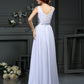 A-Line/Princess Scoop Lace Sleeveless Long Chiffon Wedding Dresses DEP0006840