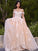 A-Line/Princess Tulle Applique Off-the-Shoulder Sleeveless Floor-Length Dresses DEP0001588