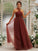 A-Line/Princess Tulle Ruffles Halter Sleeveless Floor-Length Bridesmaid Dresses DEP0004965