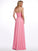 A-Line/Princess Sweetheart Sleeveless Applique Long Chiffon Dresses DEP0004401