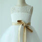 A-line/Princess Scoop Sleeveless Sash/Ribbon/Belt Tea-Length Tulle Flower Girl Dresses DEP0007533