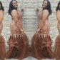 Trumpet/Mermaid Sheer Neck Sleeveless Applique Floor-Length Tulle Plus Size Dresses DEP0002785