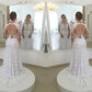 Sheath/Column Lace Long Sleeves Scoop Sweep/Brush Train Wedding Dresses DEP0006653