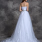 A-line/Princess Sweetheart Beading Sleeveless Long Satin Wedding Dresses DEP0006857