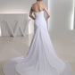 A-Line/Princess Beading Strapless Sleeveless Pleated Chiffon Wedding Dresses DEP0006831