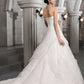 A-Line/Princess Sweetheart Sleeveless Beading Applique Long Organza Wedding Dresses DEP0006550
