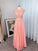 A-Line/Princess Applique Scoop Chiffon Sleeveless Floor-Length Dresses DEP0004738