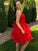 A-Line/Princess Spaghetti Straps Ruffles Sleeveless Tulle Short/Mini Homecoming Dresses DEP0004606