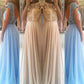 A-Line/Princess Sleeveless Scoop Floor-Length Beading Chiffon Dresses DEP0002199