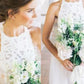 A-Line/Princess Tulle Sash/Ribbon/Belt Halter Sleeveless Floor-Length Wedding Dresses DEP0006537