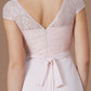 A-Line/Princess Bateau Sleeveless Lace Floor-Length Chiffon Bridesmaid Dresses DEP0005198