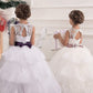 Ball Gown Scoop Sleeveless Lace Floor-Length Tulle Flower Girl Dresses DEP0007581