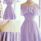 A-Line/Princess Chiffon Ruffles Off-the-Shoulder Sleeveless Short/Mini Homecoming Dresses DEP0003324