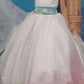 Ball Gown Short Sleeves Scoop Floor-Length Beading Organza Flower Girl Dresses DEP0007621