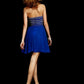 A-Line/Princess Strapless Sleeveless Rhinestone Short Chiffon Homecoming Dresses DEP0008318