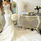 Trumpet/Mermaid Spaghetti Straps Sleeveless Chapel Train Tulle Wedding Dresses DEP0006145