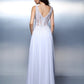 A-Line/Princess Scoop Applique Sleeveless Long Chiffon Dresses DEP0002692