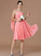 A-Line/Princess One-Shoulder Sleeveless Ruched Short/Mini Chiffon Bridesmaid Dresses DEP0005025
