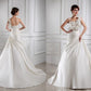 A-Line/Princess One-shoulder Hand-made Flower Sleeveless Satin Wedding Dresses DEP0006980