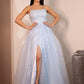 A-Line/Princess Lace Ruffles Spaghetti Straps Sleeveless Floor-Length Dresses DEP0004871