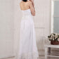 A-Line/Princess Strapless Sleeveless Pleats Applique Beading Short Chiffon Wedding Dresses DEP0006905