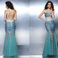 Trumpet/Mermaid Spaghetti Straps Rhinestone Sleeveless Long Satin Dresses DEP0003911