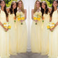 A-Line/Princess Sleeveless Floor-Length Chiffon Bridesmaid Dresses DEP0005574