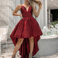 A-Line/Princess Spaghetti Straps Taffeta Ruffles Sleeveless Asymmetrical Homecoming Dresses DEP0004513