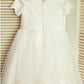 A-line/Princess Scoop Short Sleeves Tea-Length Lace Flower Girl Dresses DEP0007656