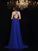 A-Line/Princess High Neck Beading Sleeveless Long Chiffon Dresses DEP0002609